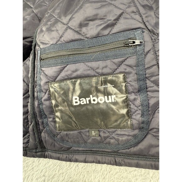Barbour Mens Heritage Liddesdale Quilted Jacket Navy England Size L , MQU0240 - Picture 7 of 9